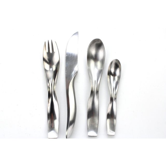 Model 7000 Danube Cutlery by Janos Megyik for Amboss, 1970s, Set of 24 For Sale - Image 9 of 18