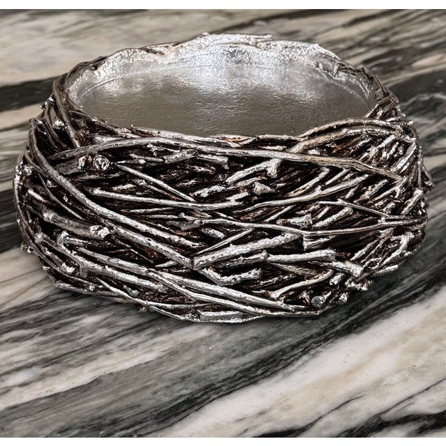 Harry Slatkin Vintage Bird Nest Plinth or 3-Wick Candle Holder Base For Sale - Image 9 of 11