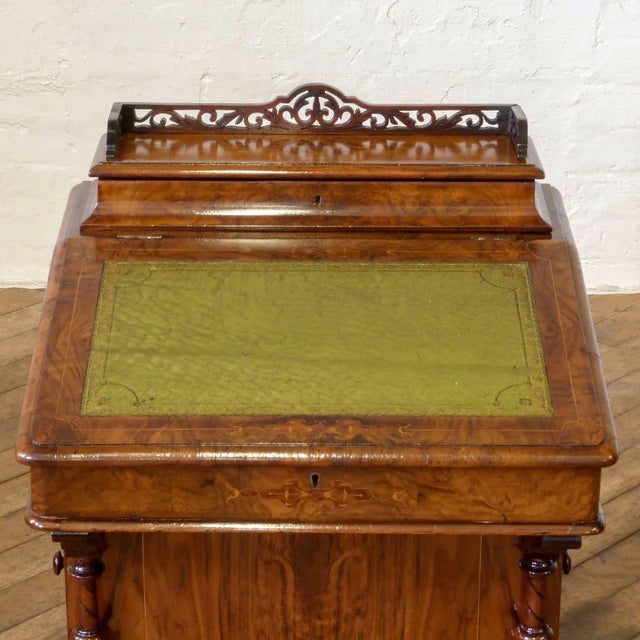 Victorian Walnut Davenport, 1860 For Sale - Image 13 of 15