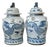 Extra Large Chinoiserie Blue and White Dancing Dragon Ginger Jars - A Pair For Sale
