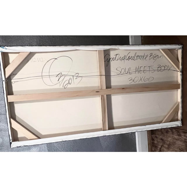 Abstract Contemporary “Soul Meets Body” Original Acrylic Painting by Cynthia Coulombe-Bégin For Sale - Image 3 of 5