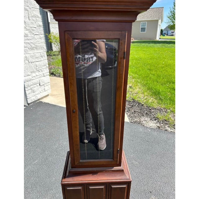 1960s Howard Miller Barwick Grandfather Clock Westminster Chime Tall Case Fully Working For Sale - Image 5 of 6