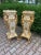 Late 20th C Italian Baroque Cream Gold Pedestals – Pair For Sale - Image 6 of 14