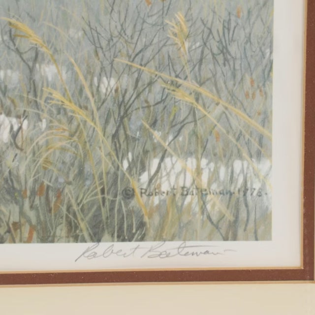 Brown 1970s Robert Bateman "Bull Moose" Framed Lithograph Signed/Numbered For Sale - Image 8 of 11
