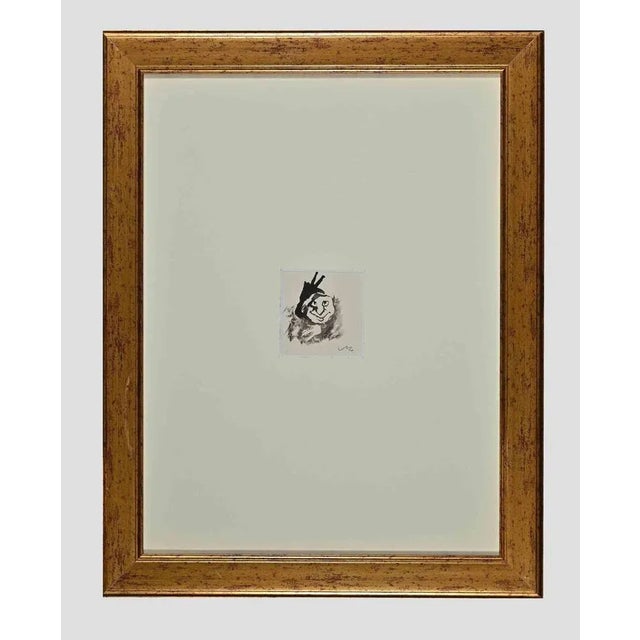 Three is an original artwork realized in the half of mid-20th century by Mino Maccari. Mixed media artwork (china ink and...