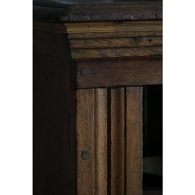 French Baroque Rustic Oak Cabinet with Paneled Door, Mid-19th Century For Sale - Image 13 of 18