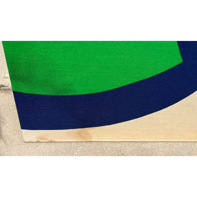 1980s Vintage Graphic Pop Art Rainbow Print on Fabric For Sale - Image 5 of 12