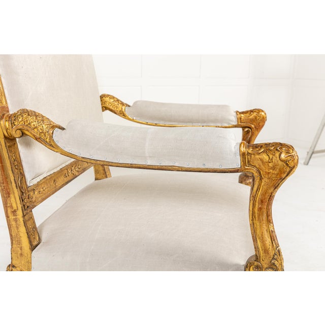 Set of French Régence Giltwood Armchairs, 1900s For Sale - Image 14 of 14