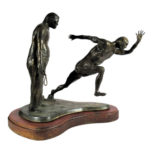Kenneth Johnson, The Athlete and his Coach, Circa 1980 For Sale