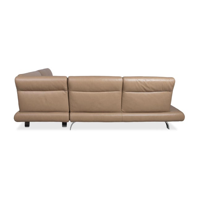 Light Brown Leather Rodrigo Corner Sofa with Manual Function from Contur For Sale - Image 12 of 15