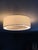 Contemporary Crate & Barrel White Linen Drum Flush Mount Ceiling Light For Sale - Image 3 of 4