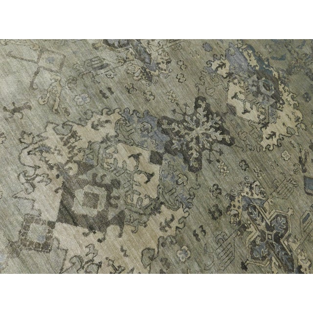 Bamboo Silk Oushak Rug - 8’10” x 11’8” For Sale - Image 10 of 10