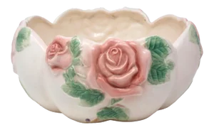 Vintage Ceramic Roses Planter by Fitz & Floyd