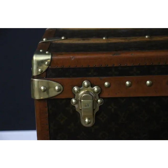 Steamer Trunk in Stenciled Monogram, 1920s For Sale - Image 16 of 18