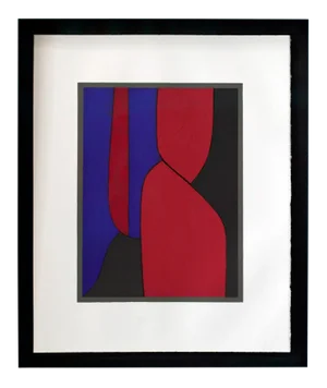 1970s Abstract Victor Vasarely Original Lithograph - Limited Ed. On Rives W/Frame