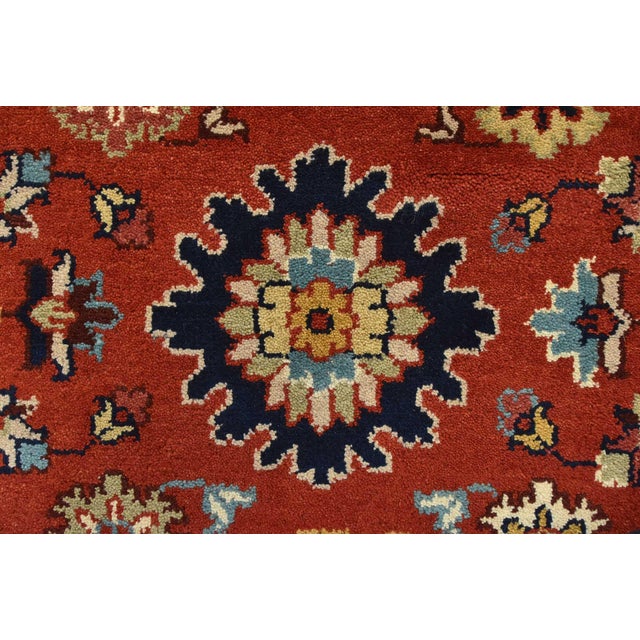 Mahal Rug 9' X 12'5' Red Wool Traditional Hand-Knotted Oriental Carpet For Sale - Image 10 of 15