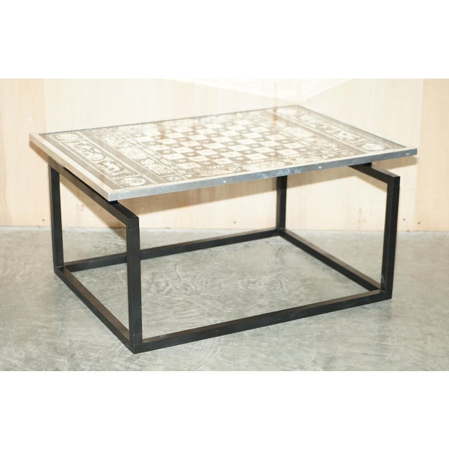 Game Table with Chess Board in Silvered Chrome, 1960s For Sale - Image 17 of 17