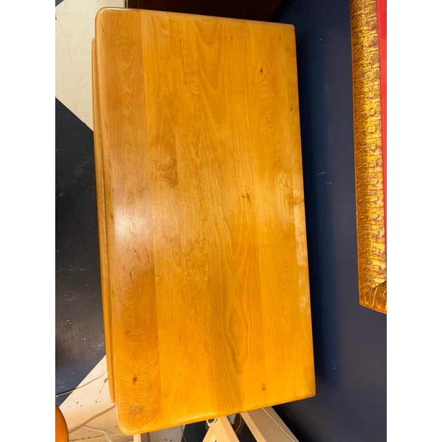 Vintage Heywood Wakefield Champagne Solid Birch 5 Drawer Highboy Dresser For Sale - Image 16 of 16