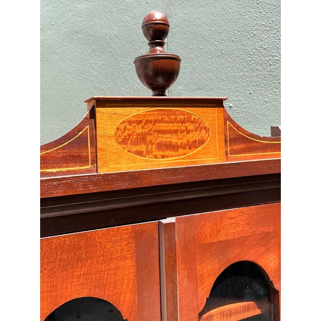 Vintage Marquetry Secretary Desk For Sale - Image 14 of 16