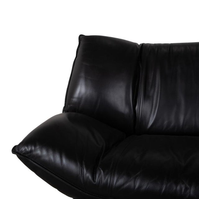 Black Tango 3-Seater Sofa in Black Leather from Leolux For Sale - Image 8 of 16