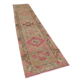 Beige Bohemian Runner Rug For Sale