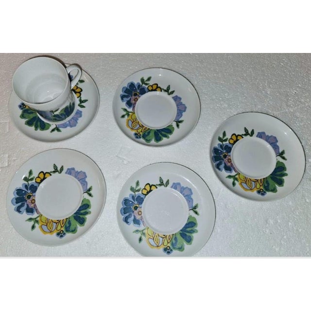 This marvelous vintage 1970s Noritake tea/coffee cup and 5 saucers are created in the gorgeous Hawaiian Holidays, Hula...