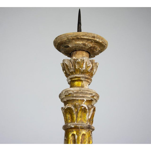 18t Century Altar Candle Holder For Sale - Image 5 of 10
