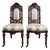 Pair Antique French Dining Chairs Renaissance Carved Oak Black Forest C1880 For Sale