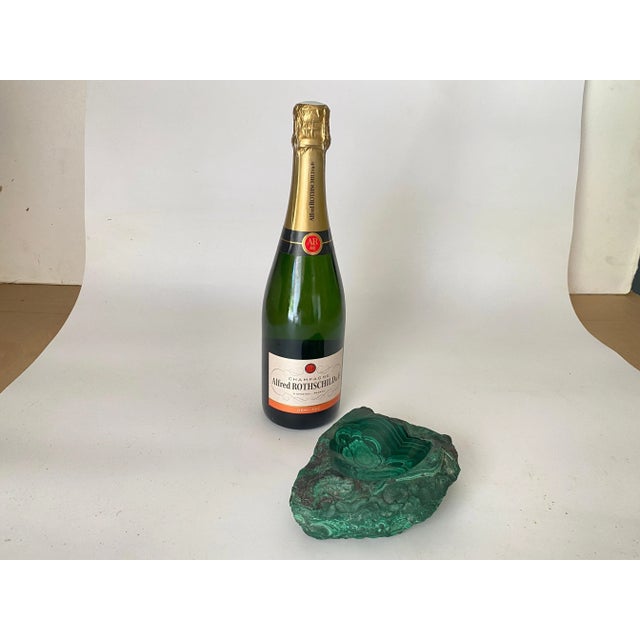 Gold African Malachite Ashtray in Green For Sale - Image 8 of 9
