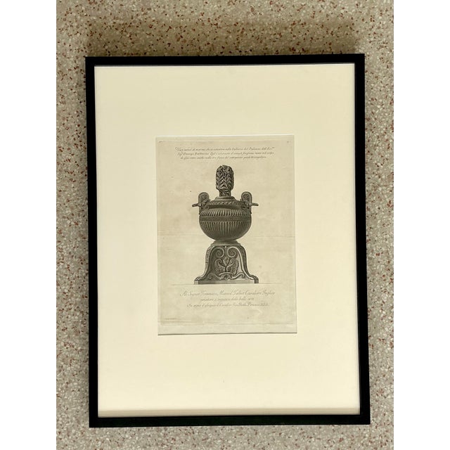Late 20th Century Vintage Italian Monumental Giovanni Batista Piranesi Urn Print For Sale - Image 5 of 12