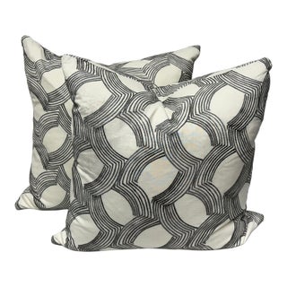 Thom Filicia Home for Eastern Accents Veer Throw Pillows, Pair For Sale