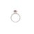 Early 21st Century 14k White Gold Orange Garnet and Diamond Halo Ring, Size 6.75 For Sale - Image 5 of 5