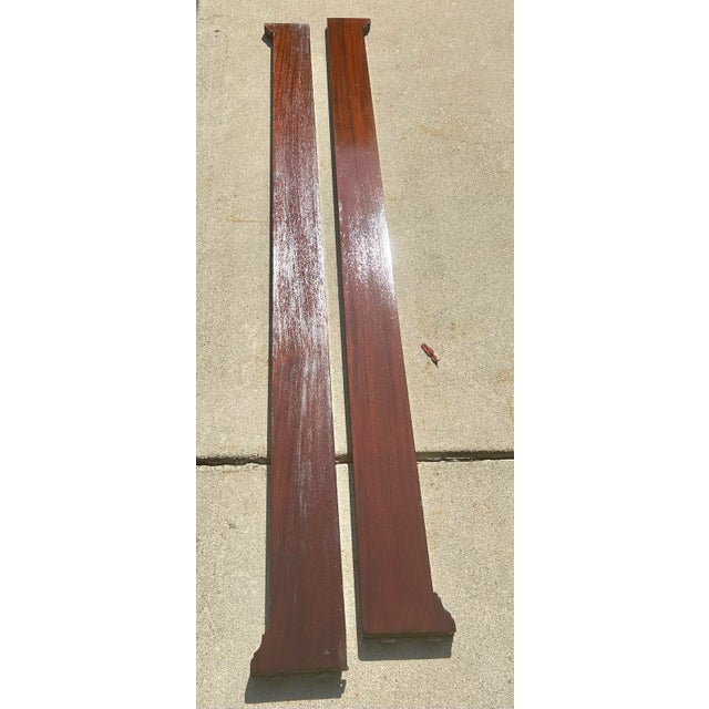 Extra Long, Victorian/Napoleon III Era Twin Bed, Headboard, Footboard, Side Rails, Steel Mattress Support/Bunkie-Bed, Marquetry Inlay, Walnut, C1870’s For Sale - Image 12 of 12