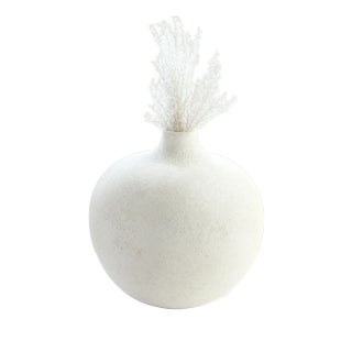 LRG Textured Earthenware Vessel Globe Shaped/Contemporary For Sale