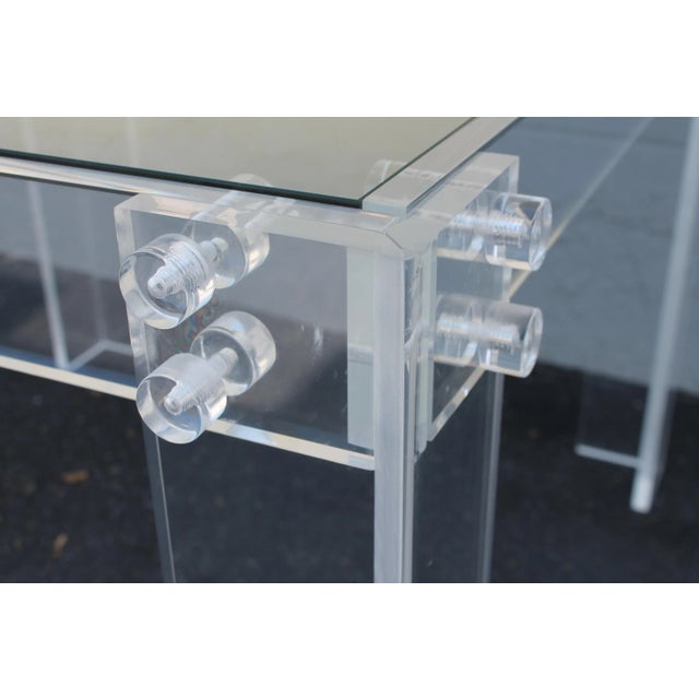 C. 1960's Mid Century Modern Lucite Dining Table For Sale In Miami - Image 6 of 11