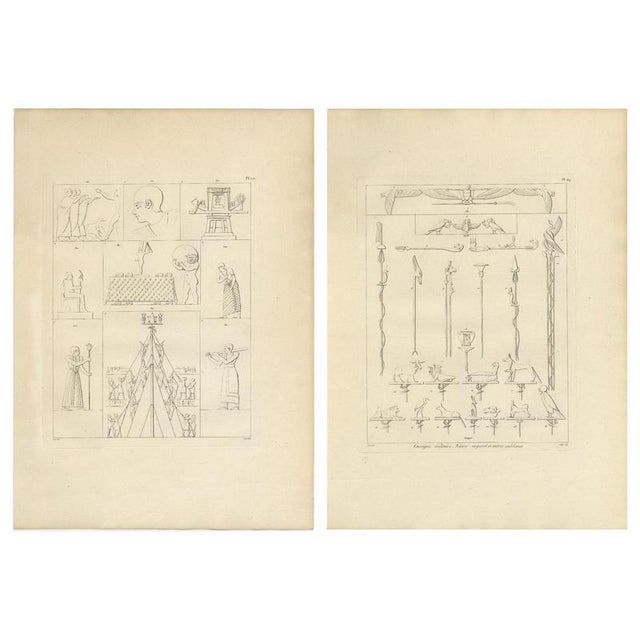 After Dominique Vivant Denon, Napoleon Egypt Expedition, 1802, Engravings on Paper, Set of 2 For Sale - Image 9 of 9