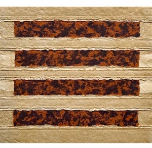 Nancy Genn, Handmade Paper Collage Sculpture Art Assemblage with String Nancy Genn Modernist, 1977