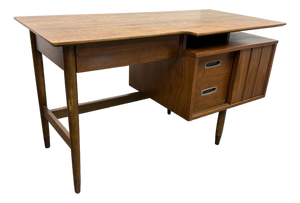 Hooker Furniture Mainline Collection Two-Tiered Walnut Desk, Vintage