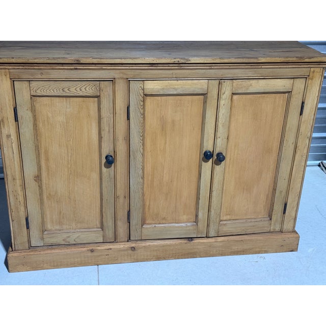 Victorian Antique Pine Three Door Cupboard / Cabinet From England For Sale - Image 3 of 18