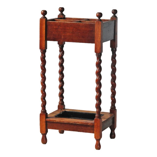 Antique Barley Twist Umbrella Stand For Sale