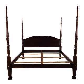 Pennsylvania House Solid Dark Cherry Standard King Rice Tobacco Poster Bed For Sale