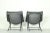 Black Set of Folding Lounge Chairs in Black Leather attributed to Teun van Zanten for Molinari, 1970s For Sale - Image 8 of 13