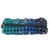 Metal Blue Ombre Beaded Micro Clutch On Chain For Sale - Image 7 of 9