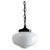 Art Deco Milk Glass Pendant Light For Sale - Image 10 of 14