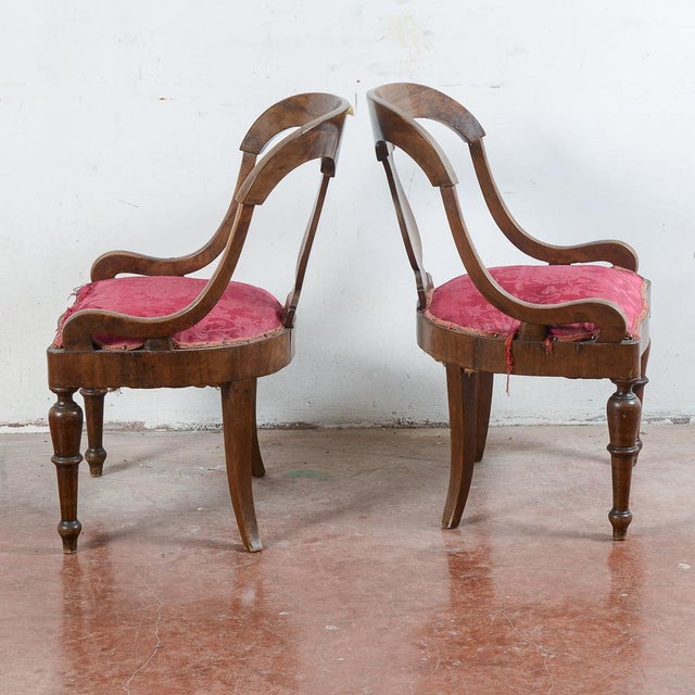 Red Fabric Armchairs, Set of 2 For Sale - Image 17 of 18