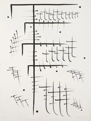 Letter T - Original Lithograph by Raphael Alberti - 1972 1972