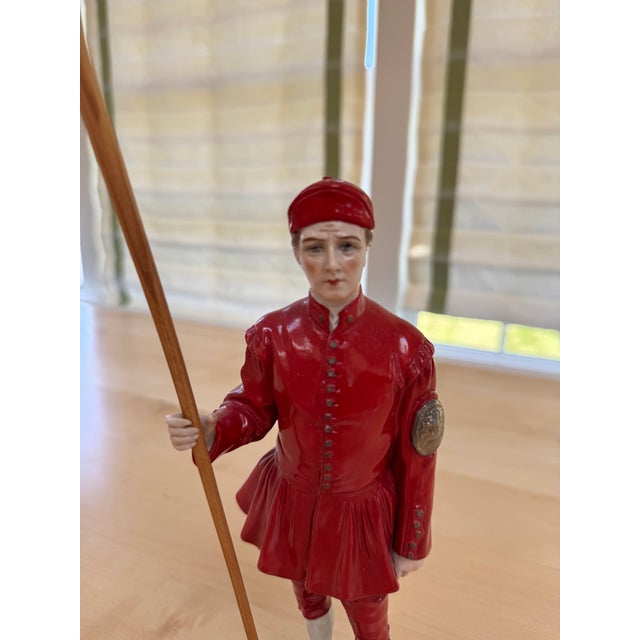 A beautiful German porcelain figure of a 'Waterman Doggett Winner' by Sitzendorf.