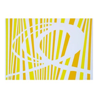 Abstract Yellow and Orange - Original Screen Print - 1970 ca. 1970 ca. For Sale