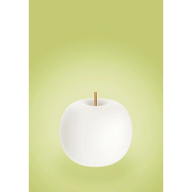 Mid-Century Modern Small 'Kushi' Opaline Glass and Brass Table Lamp for Kdln For Sale - Image 3 of 13