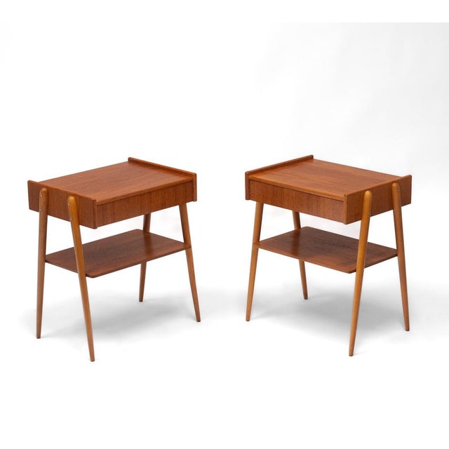 Mid-Century Swedish Teak Bedside Tables from Carlström & Co, 1960s, Set of 2 For Sale - Image 17 of 17